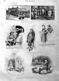 Original Old Antique Print 1886 Duke Connaught India Meerut Rip Van Winkl 19th