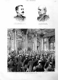 Original Old Antique Print 1886 Greenwood Adams Hotel Metropole Liberal U 19th