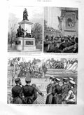 Old Antique Print 1886 British Man-Of-War Ship Suex Canal Brant Fawcett 19th