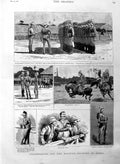 Original Old Antique Print 1886 Ta Volunteer Siers Mounted Infantr Victorian