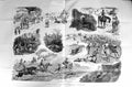 Old Antique Print 1887 Fox Hunting Sport Men Horses Hounds Dogs Country 0 19th