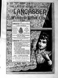 Original Old Antique Print 1887 Advertisement Lancaster Window Blind Cloth 19th
