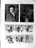 Original Old Antique Print 1887 Winter Frost Beethoven Ships Sultan Ville V 19th