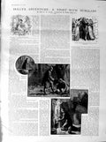 Original Old Antique Print 1887 Illustration Story Dolly'S Adventure Burglars
