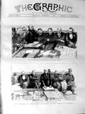 Old Antique Print 1887 Parliament House Commons Smith Churchill Gladstone 19th