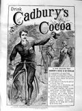 Original Old Antique Print 1887 Advertisement Cadburys Cocoa Drinking Ch 19th