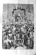 Old Antique Print 1887 Jubilee Empress India Allegory Children Natives 19th