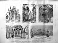 Old Antique Print 1887 Chapel Mausoleum Farnborough Hants Empress Eugenie 19th