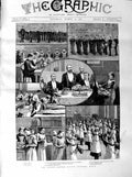Original Old Antique Print 1887 London Orphan Asylum Watford Herts Prince Wales