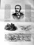 Original Old Antique Print 1887 Balfour Ireland Burma Samoyedes Railway Win 19th
