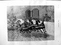 Old Antique Print 1887 Queen Olympia Chariot Race Sport Horses Fine Art 19th