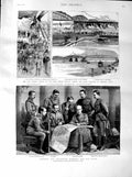 Original Old Antique Print 1887 Frederick Roberts Calcutta Railway Bridge 19th