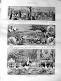 Original Old Antique Print 1887 Lord Harrington Goschen Edinburgh Africa Ghizeh