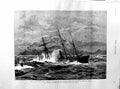 Original Old Antique Print 1887 P & O Steam Ship Tasmania Monachi Rocks Corsica