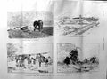 Original Old Antique Print 1887 Art Drake Spanish Armada Horses Plough Siers
