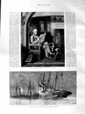 Old Antique Print 1887 William Armstrong Ships Crash Havre Champagne Rio 19th