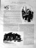 Original Old Antique Print 1887 Miss Gascoigne Lady Advertisement Brooke'S Soap