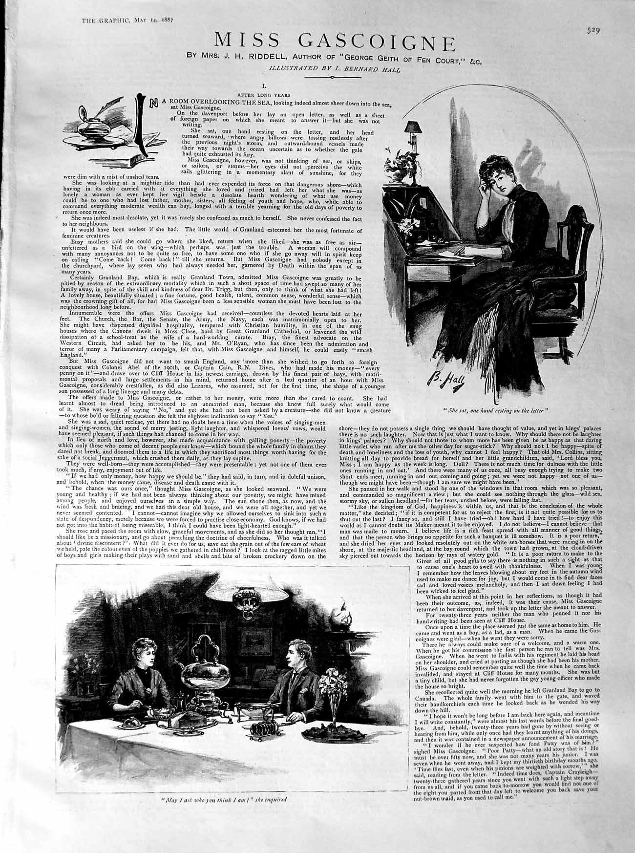 Original Old Antique Print 1887 Miss Gascoigne Lady Advertisement Brooke'S Soap