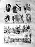 Old Antique Print 1887 Liverpool Jubilee Theatre Oxford Alcestis Heracles 19th