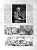 Original Old Antique Print 1887 Samuel Cousins Nursing Medical College London