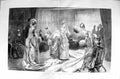 Original Old Antique Print 1887 Fine Art Ladies Dresses Drawing-RoomVictorian