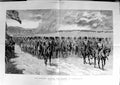 Original Old Antique Print 1887 Queen Aldershot Review Siers Horse Artillery 0