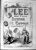 Original Old Antique Print 1887 Advertisement Lee Sewing Cotton Felstead 19th