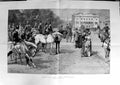 Antique Old Print 1887 Scene Rotten Row Ladies Men Horses Street Fine Art 0 19th