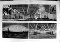 Original Old Antique Print 1887 Jubilee Naval Review Spithead Ships Silvertown