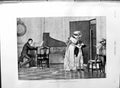 Original Old Antique Print 1887 Hindley Fine Art Music Lesson Piano Man Student