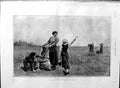 Old Antique Print 1887 Jules Breton Fine Art Farming Women Children Paris 19th