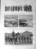 Old Antique Print 1887 Argyll Highlanders Ceylon Ireland Baltimore Navy 19th