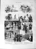 Old Antique Print 1887 British Association Manchester Houghton Dr. Taylor 19th