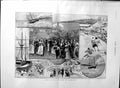 Old Antique Print 1887 Visit H.M.S Nelson Ship Melbourne Australia Dock 19th