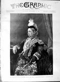 Original Old Antique Print 1887 Queen Dress Jubilee Commemoration Westminster