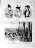 Original Old Antique Print 1887 Shooting Wangen Vexaincourt Brignon Buda-Pesth