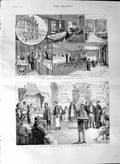 Original Old Antique Print 1887 Sinhalese Marriage New Siers Institute York