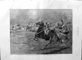 Original Old Antique Print 1887 Arab Horsemen Paris Hippodrome Olympia Fine Art