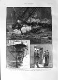 Old Antique Print 1887 Ship Wreck Dutch Atlantic Ship Dover Scholten Mary 19th