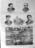 Old Antique Print 1887 Conservative Oxford Salisbury Poole Harkins Callan 19th
