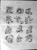 Original Old Antique Print 1887 Miss Jones Adventure Highlands Scotland Sheep