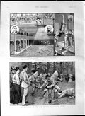 Old Antique Print 1887 Bell Race Athletics Finsbury Polytechnic St. Lukes 19th
