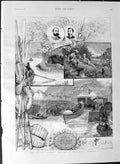 Old Antique Print 1887 Cyclists Lifeboat Hartlepool Sturmey Iliffe Sport 19th