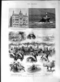 Old Antique Print 1888 Earl Dufferin Viceroy India Punjab Ireland Vienna 19th