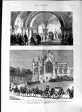 Old Antique Print 1888 Crypt Farnborough Napoleon Chiselhurst Mausoleum 19th