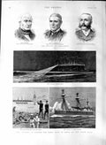 Old Antique Print 1888 Ship Nelson Jervis Australia Parliament Armstrong 19th