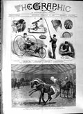 Original Old Antique Print 1888 Royal Agricultural Hall Horse Show Nottingham