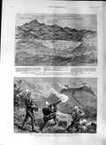 Old Antique Print 1888 Fort Robari Africa Ayub Khan Afghanistan War Manu 19th
