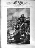 Original Old Antique Print 1888 Harper Fine Art Fisherman Mother Baby Victorian