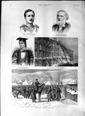 Old Antique Print 1888 Russian Army Polish Village Sorabji Canada Baden 19th